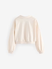 Ecru Collared Boxy Sweatshirt (3-16yrs) - Image 6 of 8