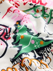 Multi Christmas Graffiti Print Long Sleeve 100% Cotton Sweatshirt (3-16yrs) - Image 8 of 8