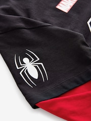 Black/Red Licensed Marvel Spiderman Skate Sleeve 100% Cotton T-Shirt (3-14yrs) - Image 4 of 4