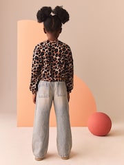 Animal Print 100% Cotton Boxy Long Sleeve Sweatshirt (3-16yrs) - Image 2 of 6