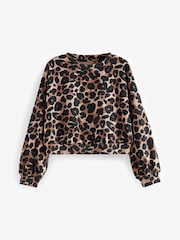 Animal Print 100% Cotton Boxy Long Sleeve Sweatshirt (3-16yrs) - Image 3 of 6