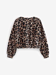 Animal Print 100% Cotton Boxy Long Sleeve Sweatshirt (3-16yrs) - Image 4 of 6