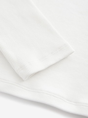 White Long Sleeve One Shoulder Top (3-16yrs) - Image 8 of 9