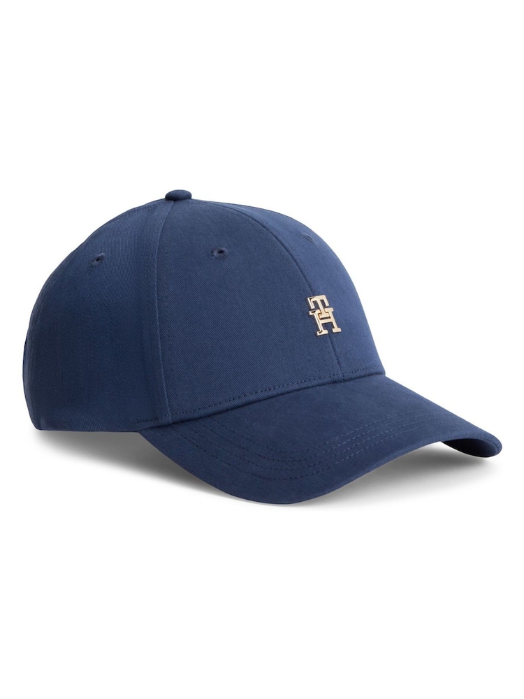 Tommy Hilfiger Blue Monogram Twill Baseball Cap - Image 1 of 4