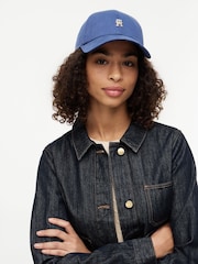 Tommy Hilfiger Blue Monogram Twill Baseball Cap - Image 4 of 4