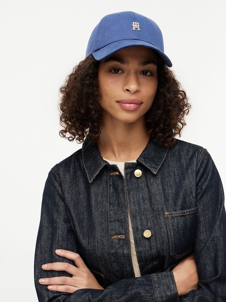 Tommy Hilfiger Blue Monogram Twill Baseball Cap - Image 4 of 4