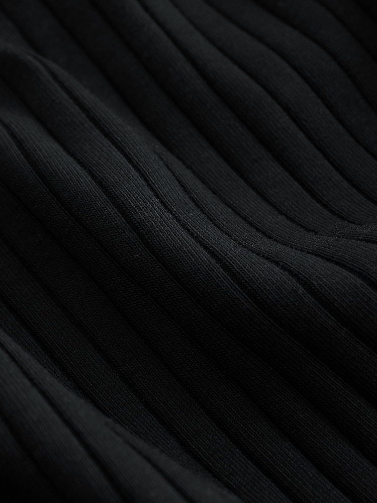 Black High Neck Rib Top (3-16yrs) - Image 8 of 8 Black High Neck Rib Top (3-16yrs) - Image 8 of 8