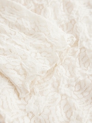 Cream 100% Cotton Lace Top with Vest (3-16yrs) - Image 8 of 9