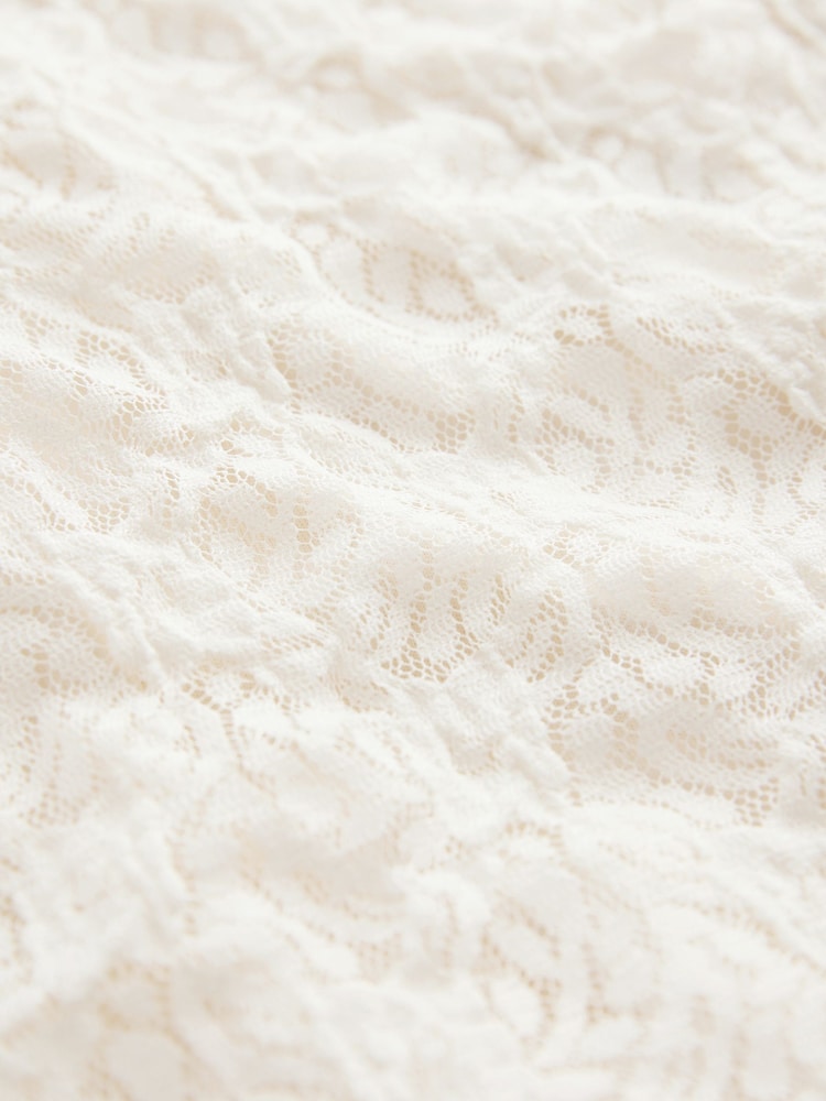 Cream 100% Cotton Lace Top with Vest (3-16yrs) - Image 9 of 9