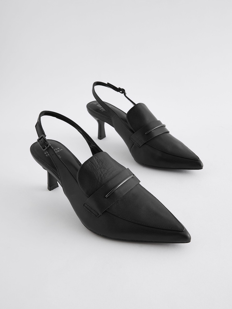 črna - Forever Comfort® Point Toe Heeled mokasini - Slika 1 iz 5 črna - Forever Comfort® Point Toe Heeled mokasini - Slika 1 iz 5