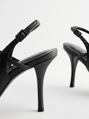 Preto - Forever Comfort® Leather T-Bar Point Toe Heels - Imagem 10 de 10