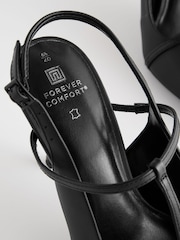 Preto - Forever Comfort® Leather T-Bar Point Toe Heels - Imagem 9 de 10