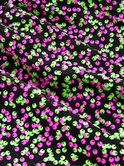 Pink/Black 100% Cotton Rolling Stones Sequin Skirt Set (3-16yrs) - Image 8 of 8