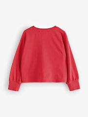 Red Sequin Minnie Mouse Christmas License 100% Cotton Sweatshirt (3-16yrs) - Image 6 of 8