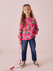 Pink Christmas Long Sleeve 100% Cotton Top (3-16yrs) - Image 2 of 7