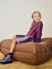 Purple Sequin 2-in-1 Sweatshirt Dress (3-12yrs) - Image 2 of 9