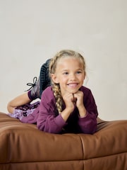 Purple Sequin 2-in-1 Sweatshirt Dress (3-12yrs) - Image 4 of 9