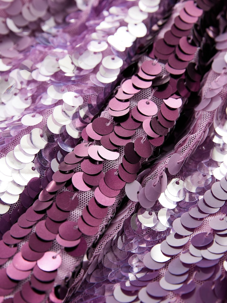 Purple Sequin 2-in-1 Sweatshirt Dress (3-12yrs) - Image 9 of 9
