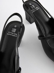 أسود - حذاء بحزام خلفي مربع عند الأصابع من Forever Comfort®‎ - صورة 8 من 8