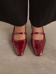 Red Forever Comfort® Square Toe Sling Back Heels - Image 4 of 9