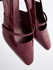 Red Forever Comfort® Square Toe Sling Back Heels - Image 8 of 9