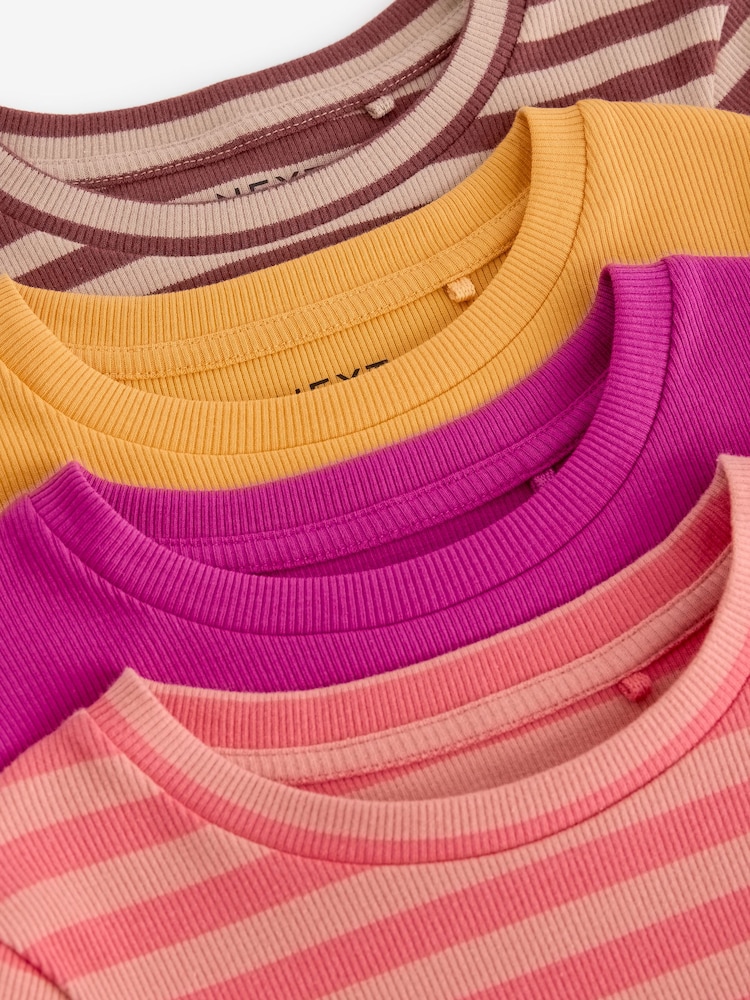 Orange mit Pink - Gerippte Langarmshirts 4er-Pack (3-16 Jahre) - Bild 10 von 10 Orange mit Pink - Gerippte Langarmshirts 4er-Pack (3-16 Jahre) - Bild 10 von 10