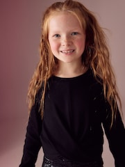 Black/White Front Knot Tops 2 Pack (3-16yrs) - Image 4 of 9