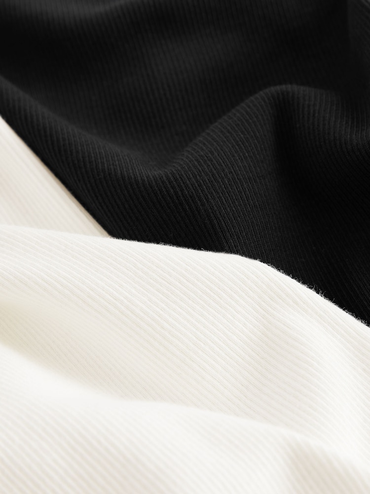 Black/White Front Knot Tops 2 Pack (3-16yrs) - Image 9 of 9