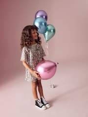 Animal Print Sequin Top and Shorts Set (3-16yrs) - Image 2 of 5