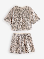 Animal Print Sequin Top and Shorts Set (3-16yrs) - Image 4 of 5