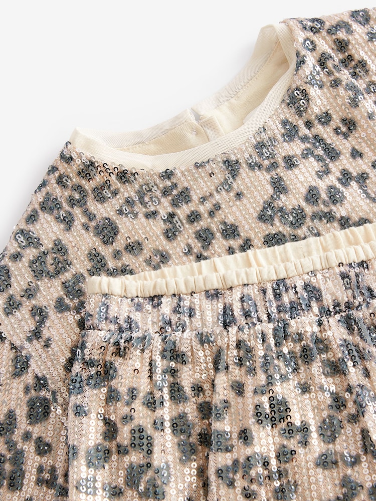 Animal Print Sequin Top and Shorts Set (3-16yrs) - Image 5 of 5