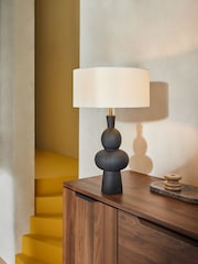 MADE.COM Black Freyja Ceramic Table Lamp - Image 1 of 2