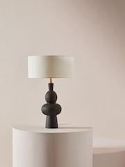 MADE.COM Black Freyja Ceramic Table Lamp - Image 2 of 2