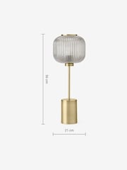 MADE.COM Grey/Antique Brass Large Briz Table Lamp - Image 3 of 3