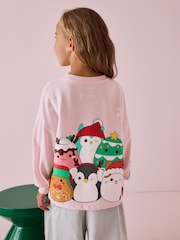 Pink Squishmallows Christmas License 100% Cotton Sweatshirt (5-12yrs) - Image 3 of 8