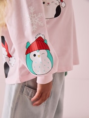 Pink Squishmallows Christmas License 100% Cotton Sweatshirt (5-12yrs) - Image 4 of 8