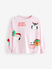 Pink Squishmallows Christmas License 100% Cotton Sweatshirt (5-12yrs) - Image 5 of 8