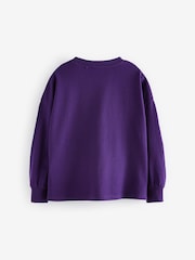 Lilo & Stitch Purple Christmas License 100% Cotton Sweatshirt (3-16yrs) - Image 6 of 8
