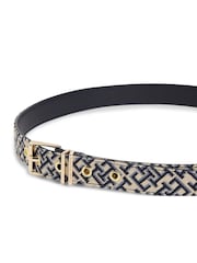 Tommy Hilfiger Jacquard Double Keeper Square Buckle Belt - Imagen 3 de 4