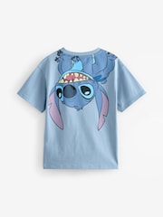 Bleu - Oversized 100% Cotton Disney Lilo and Stitch License T-Shirt (3-16yrs) - Image 5 de 7