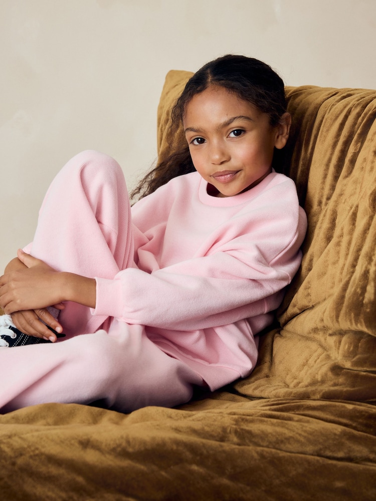 Pink Oversized Cosy Sweatshirt and Wide Leg Set (3-16yrs) - Image 2 of 8