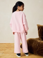 Pink Oversized Cosy Sweatshirt and Wide Leg Set (3-16yrs) - Image 4 of 8