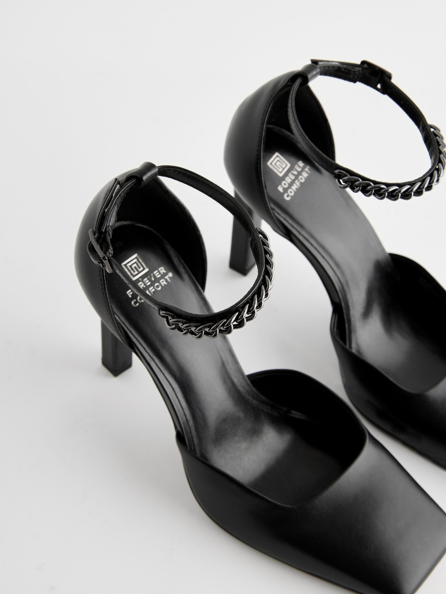 靴 HANDSOME STRAP HEEL BLACK OAF HAND MADE] HANDSOME STRAP HEEL BLACK