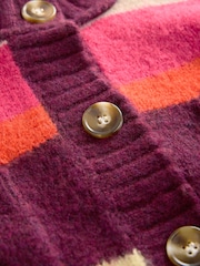 Red Berry Soft Touch Button Up Pocket Knitted Cardigan - Image 7 of 8