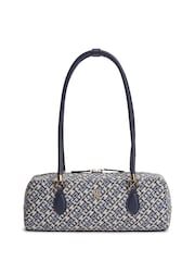 Tommy Hilfiger Blue Textile Jacquard Rectangular Shoulder Bag - Image 1 of 5