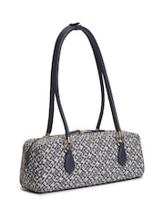 Tommy Hilfiger Blue Textile Jacquard Rectangular Shoulder Bag - Image 2 of 5