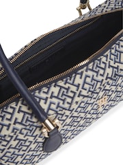 Tommy Hilfiger Blue Textile Jacquard Rectangular Shoulder Bag - Image 4 of 5