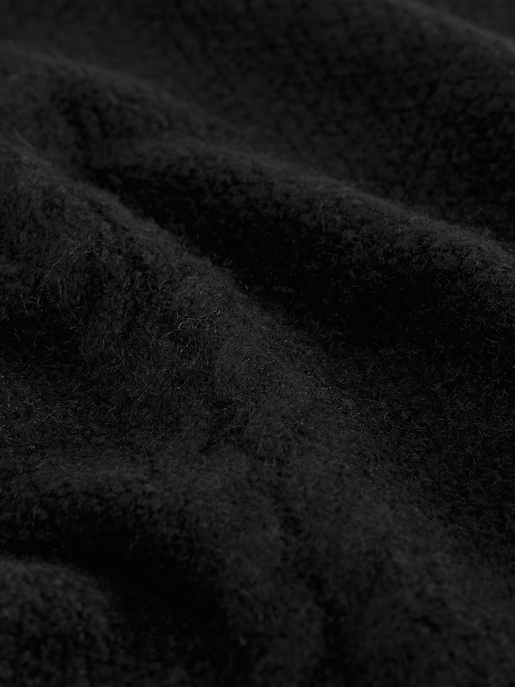 Black Sparkle Bow Button Cable Knitted Cardigan - Image 6 of 6 Black Sparkle Bow Button Cable Knitted Cardigan - Image 6 of 6