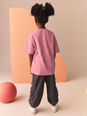 Pink/Cream/Charcoal Oversized Sequin Celestial T-Shirts 3 Pack (3-16yrs) - Image 4 of 11