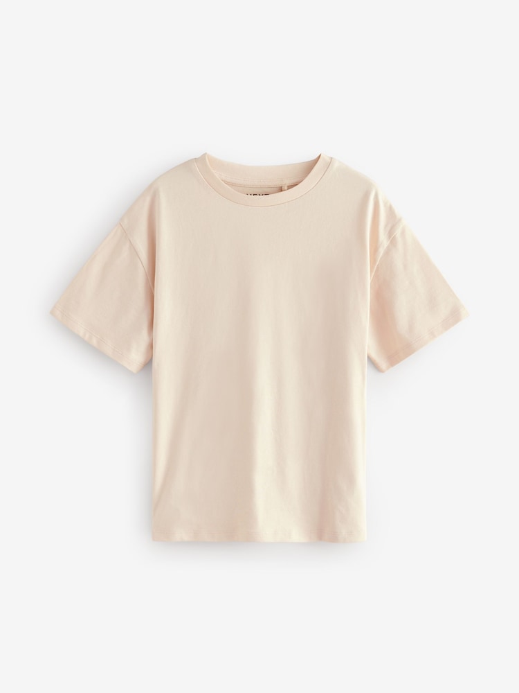 Pink/Cream/Charcoal Oversized Sequin Celestial T-Shirts 3 Pack (3-16yrs) - Image 8 of 11